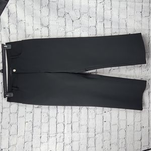 Theory Black High Rise Trousers Straight Leg
